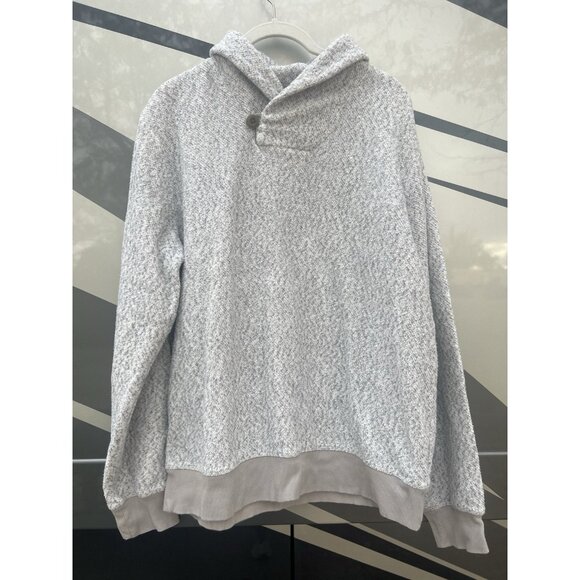 Vintage LL Bean heathered gray shawl collar sweater M preppy academia professor - Picture 1 of 6